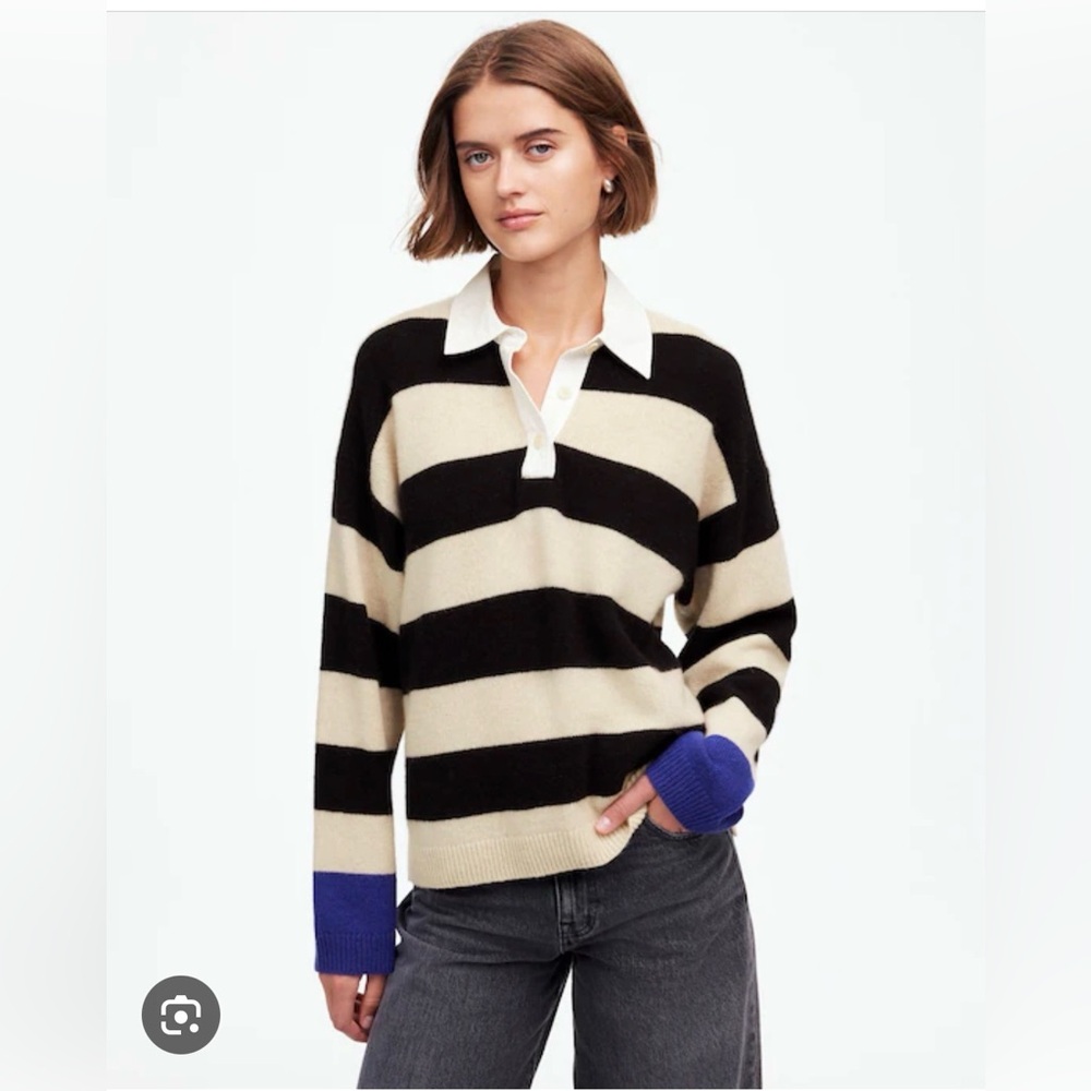 Madewell Cashmere Rugby Sweater